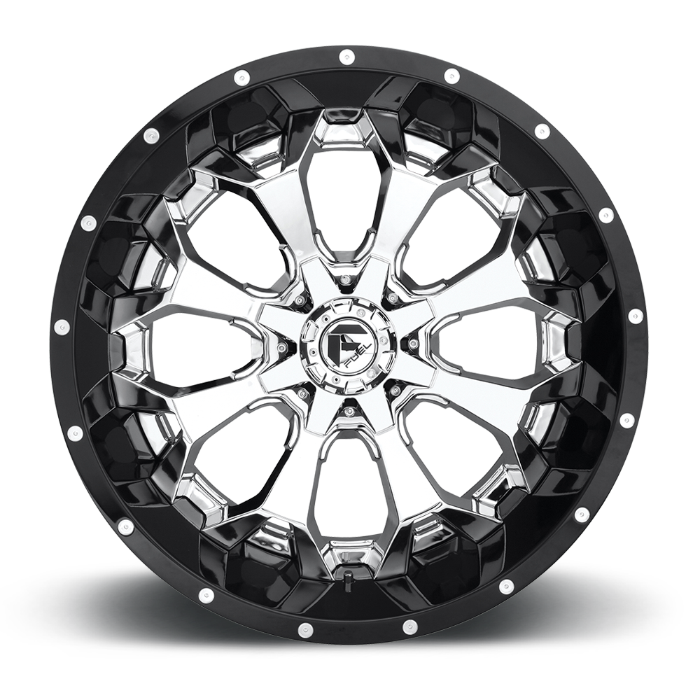Assault Model D246      Chrome Face w/ Gloss Black Lip     20x10 / 20x12 / 22x10 / 22x12     6 / 8Lug - Image 2