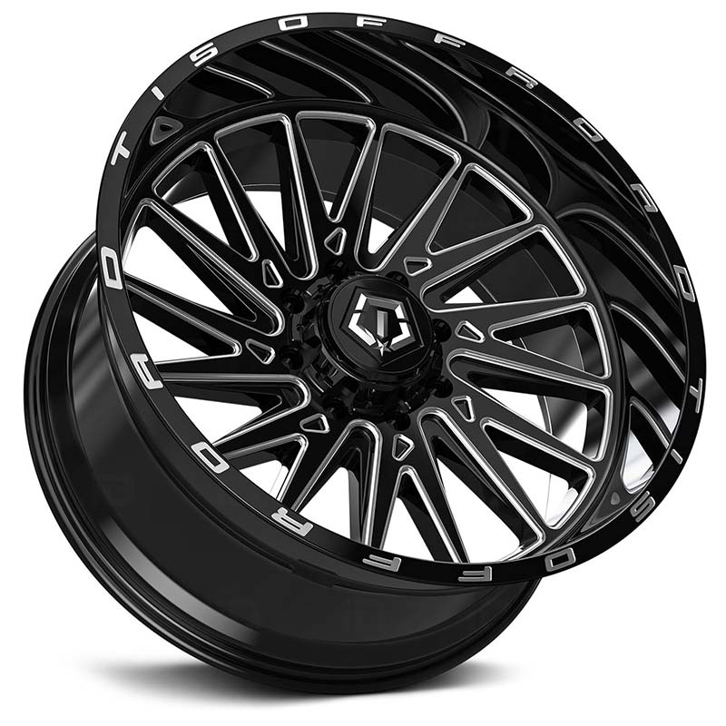 TIS 547BM Gloss Black Milled Accents Wheels - Image 2